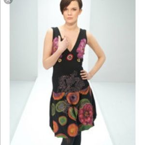 Desigual floral dress with beads